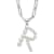 Rhodium Over Sterling Silver 3-5.5mm Freshwater Cultured Pearl LETTER R
18-inch Necklace