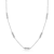 Rachel Zoe CZ Trio Station Necklace in Rhodium Over Sterling Silver