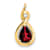 10k Yellow Gold 1.40 ctw Pear Garnet and Accent Diamond Pendant