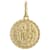 Aquarius Zodiac Medallion Pendant In Solid 14K Yellow Gold