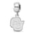 Sterling Silver Rhodium-plated LogoArt University of Colorado Small
Dangle Bead