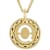 Cardano Initial Q Pendant Necklace In 18K Gold Over Bronze