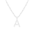 Letter A Initial Cultured Freshwater Pearl Rhodium Over Sterling Silver
Pendant With  18" Chain