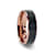 STEPHEN Rose Gold Plated Black Titanium Flat Brushed Wedding Ring With
Beveled Polished Edges 6mm