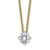 14K Yellow Gold 1/2 ct. 5.0mm Round G H I True Light Moissanite Pendant
with Chain