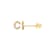 14k Yellow Gold Initial Earrings -C