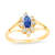 0.40ctw Sapphire and Diamond Ring in 14k Yellow Gold