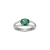 Green And White Cubic Zirconia Platinum Over Sterling Silver Ring 2.27ctw