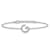 Rhodium Over 14k White Gold Diamond Sideways Letter G Bracelet