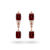 Garnet Octagon 14K Rose Gold Over Sterling Silver Drop Earrings