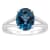 10x8mm Oval London Blue Topaz Rhodium Over Sterling Silver Ring