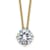 14K Yellow Gold 2 ct. 8.0mm Round D E F Pure Light Moissanite Pendant
with Chain