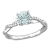 Aquamarine and Diamond 14K White Gold Crossover Ring 1.15ctw