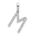 Rhodium Over 14k White Gold Diamond Letter M Initial Pendant