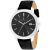 Christian Van Sant Men's Octavius Slim Black Dial, White Bezel, Black
Leather Strap Watch
