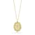 Sterling Statements 14K Yellow Gold Over Sterling Silver CZ Oval Cross Necklace