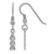 Rhodium Over Sterling Silver LogoArt Delta Delta Delta Small Dangle Earrings