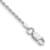 Rhodium Over Sterling Silver 1.5mm Diamond-cut Rope Chain Bracelet