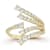 Rachel Zoe CZ Graduated Bypass Fan Ring in 14K Gold Over Sterling Silver
