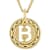 Cardano Initial B Pendant Necklace In 18K Gold Over Bronze