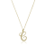 10K Yellow Gold Script White Diamond Initial Letter  C Pendant With
Chain, 0.02ctw