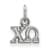 Rhodium Over Sterling Silver LogoArt Chi Omega Extra Small Pendant