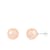 14k White Gold 10-11mm Pink Freshwater Pearl Stud Earrings
