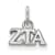 Rhodium Over Sterling Silver LogoArt Zeta Tau Alpha Extra Small Pendant