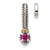 Rhodium Over Sterling Silver Antiqued with 14k Accent Polish Created
Ruby Chain Slide Pendant