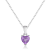 Amethyst Sterling Silver Heart Shaped Pendant With Chain