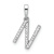 Rhodium Over 14k White Gold Diamond Letter N Initial Pendant