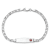 Rhodium Over 14k White Gold Medical Soft Diamond Shape Red Enamel
Mariner Link ID Bracelet