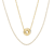 CZ Initial O Tennis Necklace And Pendant Set In 14K Gold Over Brass 4.05ctw
