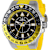 Invicta Aviator 52mm Black Dial Silicone Band Quartz Watch