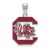 Rhodium Over Sterling Silver LogoArt University of South Carolina Large
Enamel Pendant