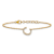 14k Yellow Gold Diamond Sideways Letter C Bracelet