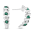 0.76ctw Emerald and Diamond J-Hoop Earrings in 14k White Gold