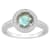 7mm Round Labradorite 1/5 ctw Diamond Rhodium Over Sterling Silver Halo Ring