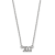 Rhodium Over Sterling Silver LogoArt Chi Omega Extra Small Pendant Necklace