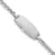 Rhodium Over 14k White Gold Oval Mariner Link ID Bracelet
