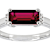 Lab-Created Ruby East-West Band Ring In Sterling Silver