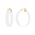 14K Yellow Gold Over Sterling Silver Acrylic and Hand Painted Enamel
Flat Illusion Hoops in White