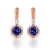 Blue lolite 14K Rose Gold Over Sterling Silver Drop Earrings
