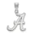 Rhodium Over Sterling Silver LogoArt University of Alabama Medium Pendant