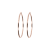 18K Rose Gold Over Sterling Silver Polished 2-1/2" Hoop Earrings
