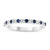 Sapphire and Diamond 14k White Gold Anniversary Style Band Ring 0.35ctw
