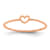 14K Rose Gold Polished Heart Ring