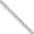 Rhodium Over 14k White Gold 0.5mm Solid Curb 24 Inch Chain