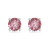 Pink Moissanite Sterling Silver Solitaire Minimalist Stud Earrings