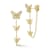 Rachel Zoe CZ Butterfly Three-Station Dangle Earrings in 14K Gold Over
Sterling Silver